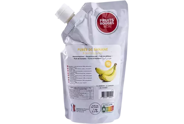 Fruitpuree Banaan 1kg stuk